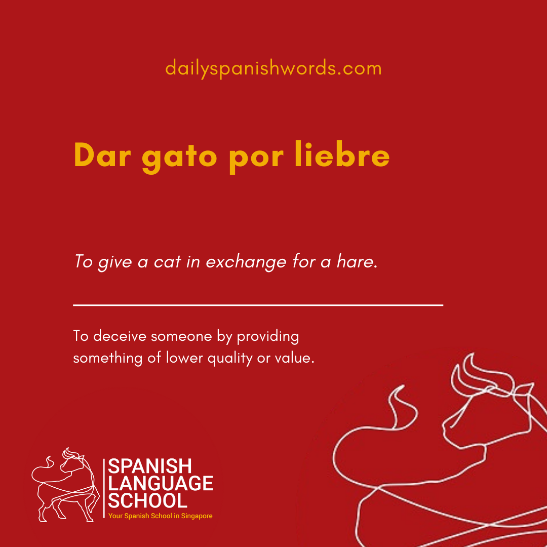 Spanish Idiom of the day! – Dar gato por liebre.