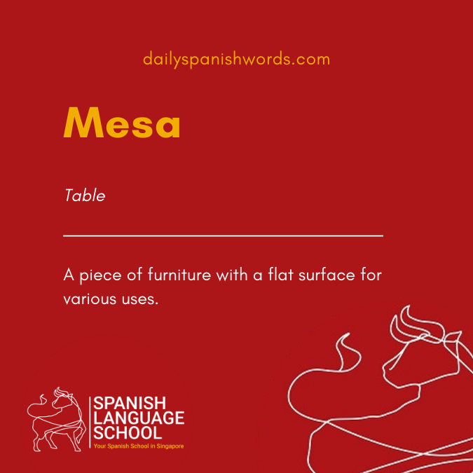 A Spanish Word a Day –  Mesa